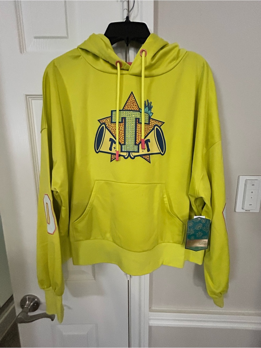 Disney Bright Yellow Hoodie with Pink Accent